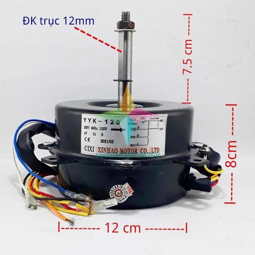 Motor quạt điều hòa hơi nước quay thuận quay ngược - mô tơ quạt trục 12mm 8mm