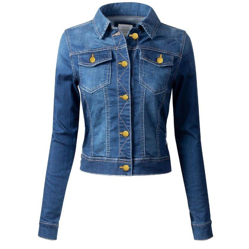 Khoác Jeans Cropped denim jacket W/x Jeans dành cho Nữ. Chất jeans mềm, co giãn thoải mái