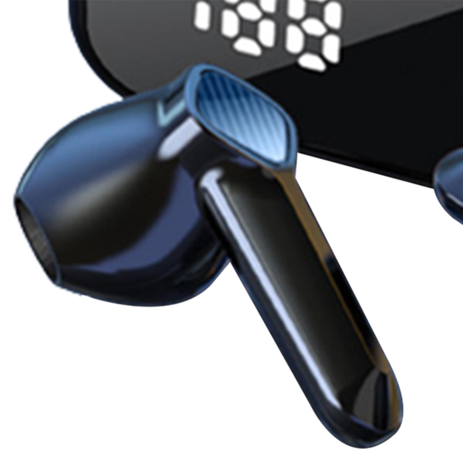 True earplugs, Built in Microphone Hands Call Headphones for Sports , Black