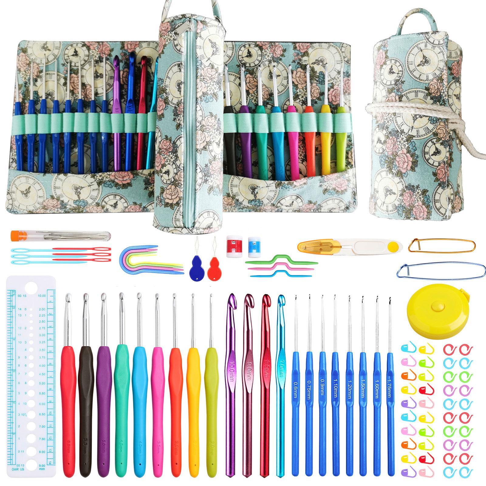 Crochet Hook Case Storage  Durable Sturdy Storage Bag with Zipper Practical without Hooks Pencil Holder Crochet Hooks Set Organizer