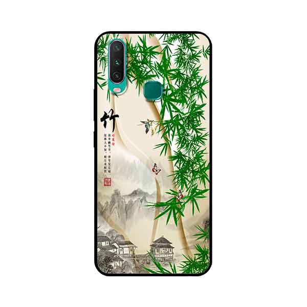 Ốp Lưng in cho Vivo Y15 Mẫu Tranh Làng Tre - Hàng Chính Hãng