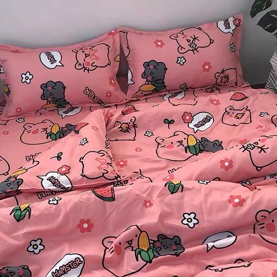 Chăn Ga Gối Đệm -Sét Chăn Ga Gối Chuột Nhí Nhố PolyCotton Punpu3051