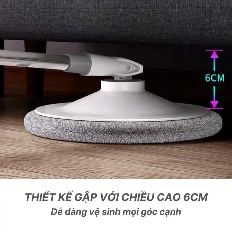 Bộ Cây Lau Nhà Thông Minh, Bộ Cây Lau Nhà Tự Vắt Xoay 360 Độ Kèm Thùng Tự Vắt Cao Cấp