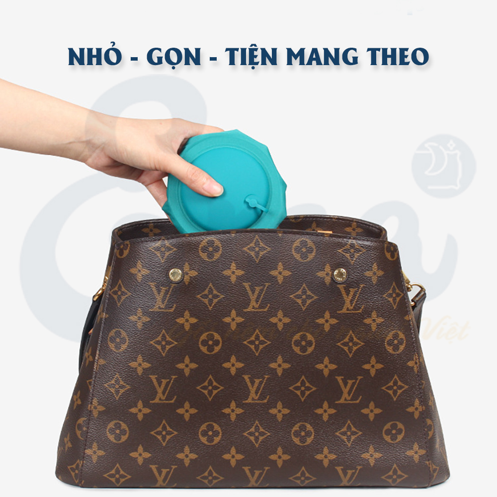 Gối đầu bơm hơi du lịch có sẵn bơm tay thương hiệu EMA - Nhỏ gọn - Tiện mang theo