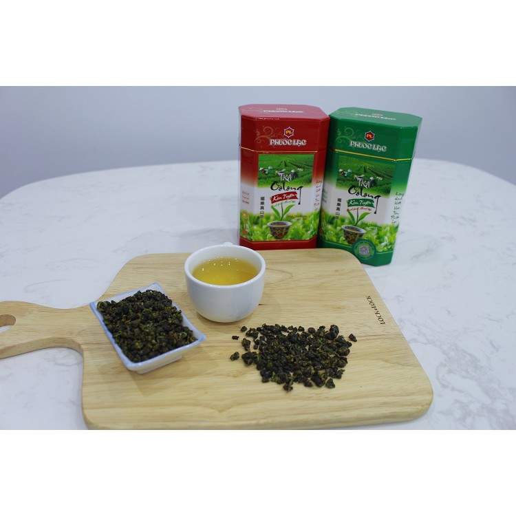 Trà Ô Long (oolong) Kim Tuyên Phước Lạc Hộp Giấy Xanh 250g