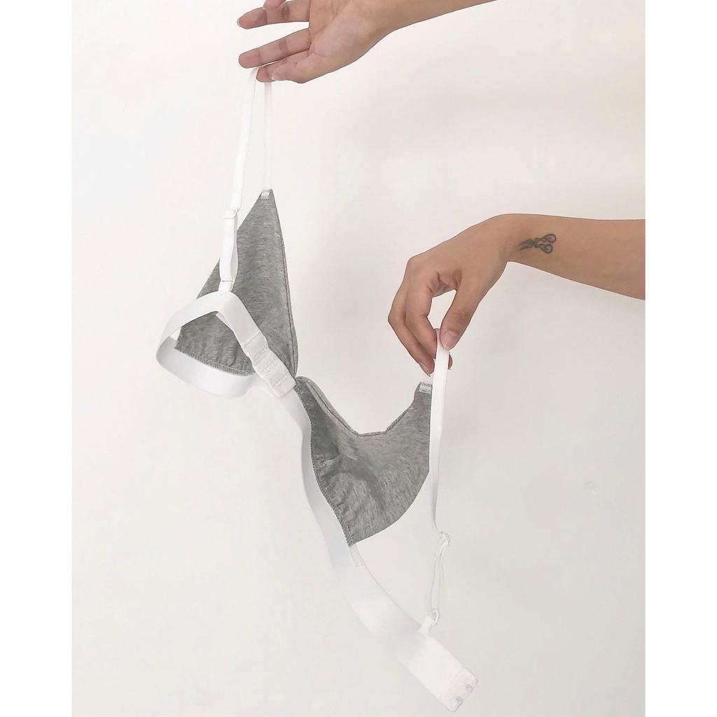 Áo Lót Cotton Huyenmay - Xám Than Tre