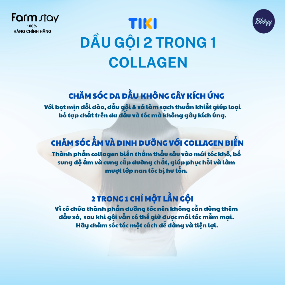 Dầu Gội 2 Trong 1 Collgane _ Collagen Water Full Shampoo &amp; Conditioner