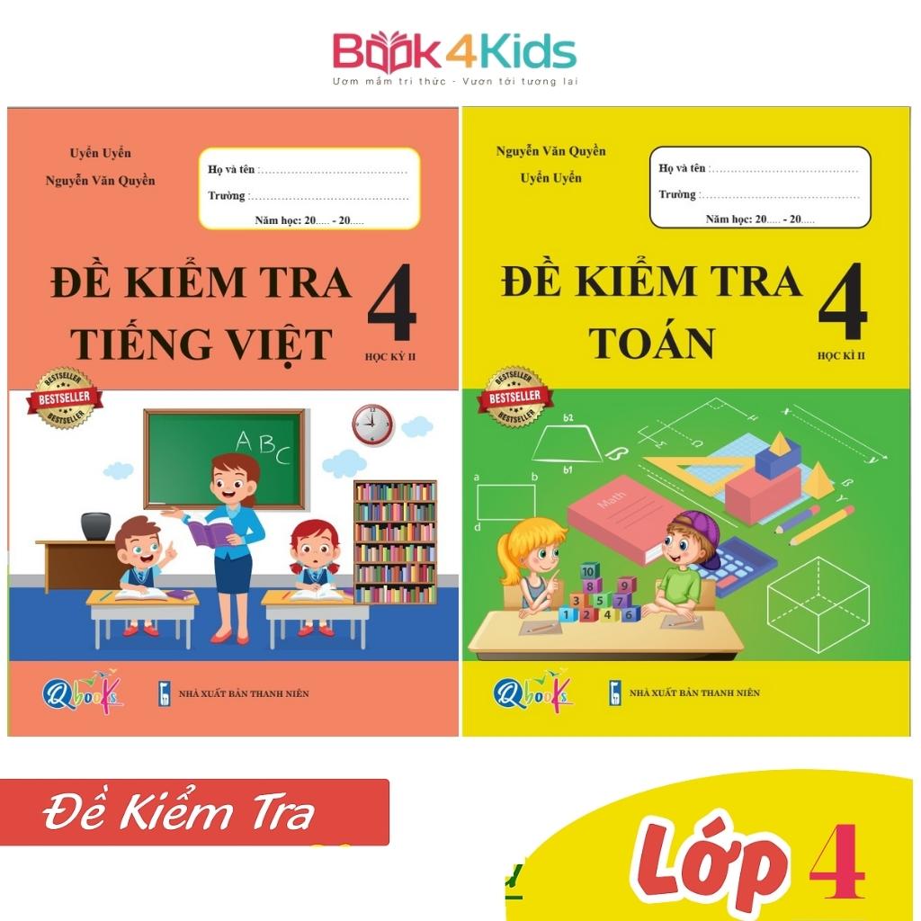 Sách - Combo Đề Kiểm Tra Toán và Tiếng Việt 4 - Học Kì 2
