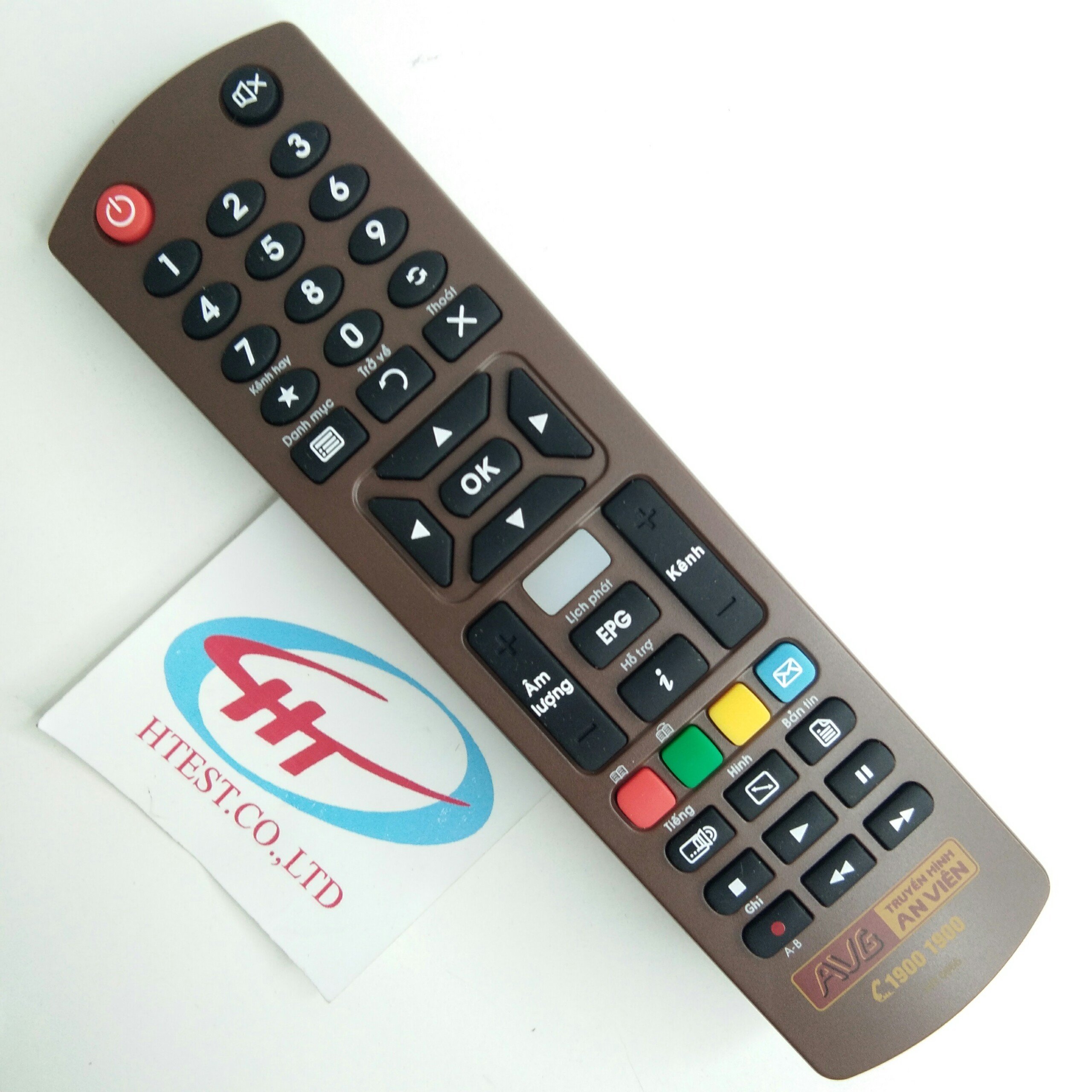Điều khiển đầu thu truyền hình số AVG ,An Viên , mobiTV ,power màu đỏ hàng chính hãng