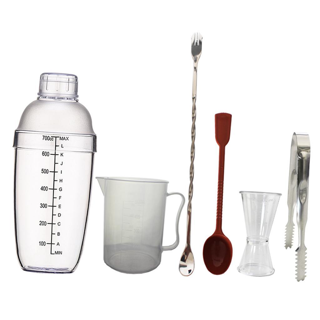 6 Pcs Cocktail Shaker & Bar Accessories - Drink Mixer & Cocktail Set Barware