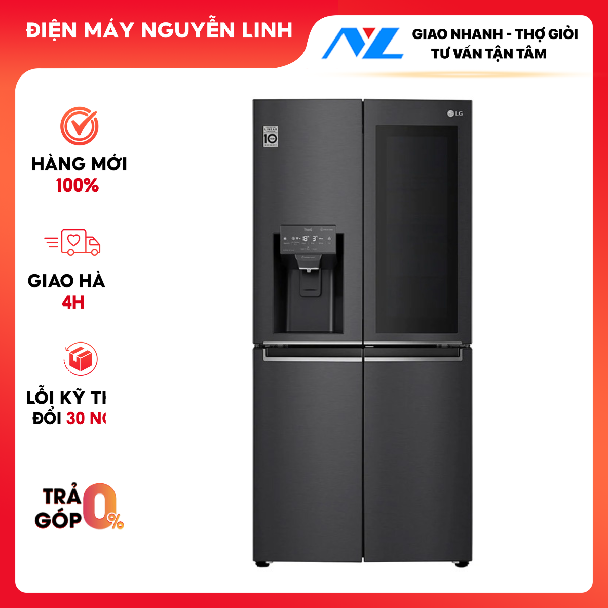 Tủ lạnh LG Inverter 496 lít GR-X22MB - Hàng chính hãng