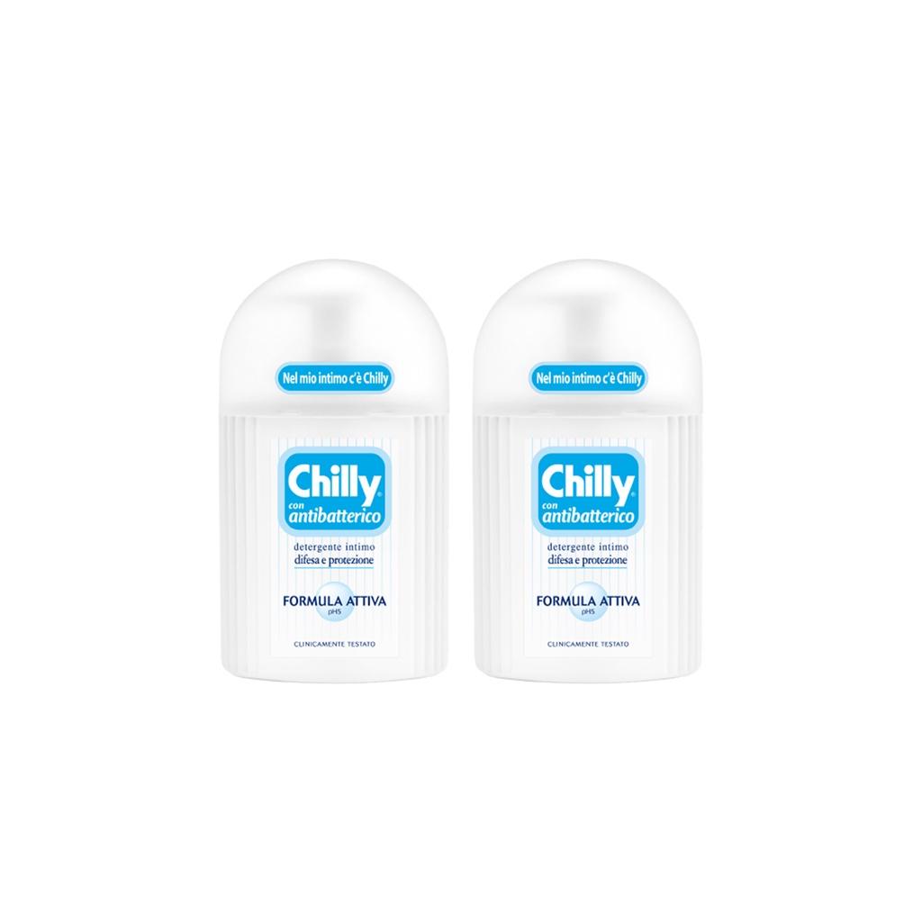 Combo 2 chai Dung dịch vệ sinh phụ nữ Chilly Con Antibatterico - Kháng khuẩn tuyệt đối - số 1 tại Italy - (200ml/chai)