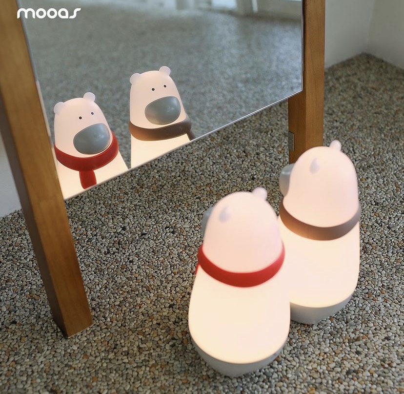 Đèn ngủ không dây White Bear - Mooas - Hàn Quốc