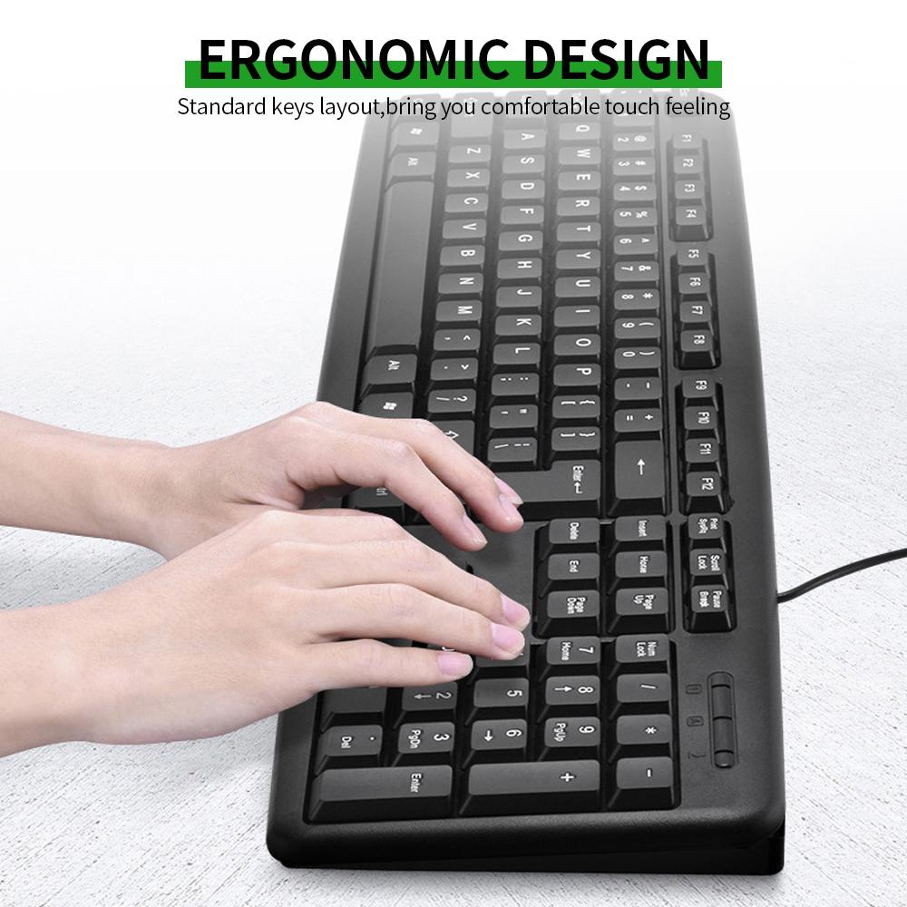 Bàn phím có dây USB 104 sô cô la chơi game văn phòng di động chính dành cho máy tính xách tay / PC KB8236