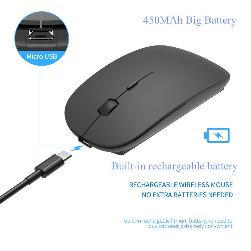 Chuột Không Dây Im Lặng PC Sạc Chuột 2.4G USB TAPE-C Chuột Quang Cho Laptop Tabelt Điện Thoại Thông Minh