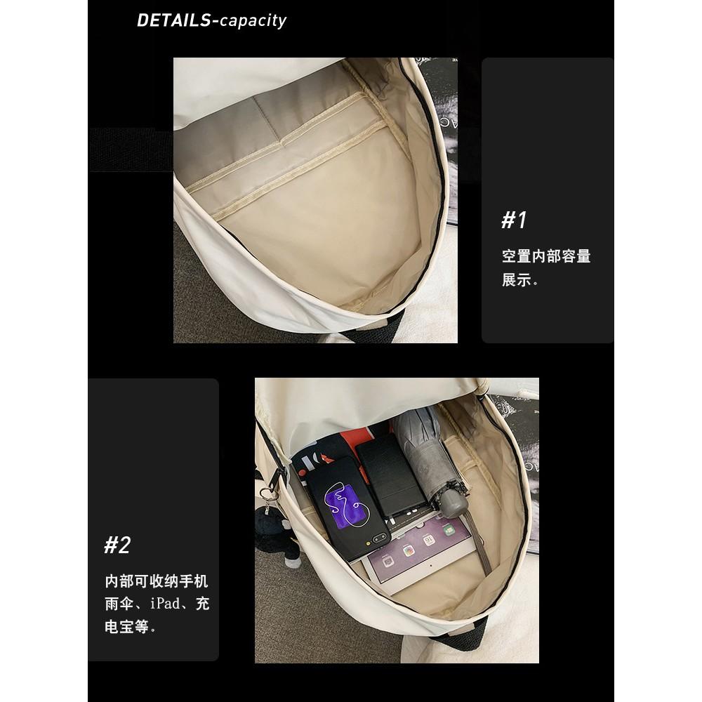 Balo unisex phong cách đường phố có dung tích lớn có dây phản quang