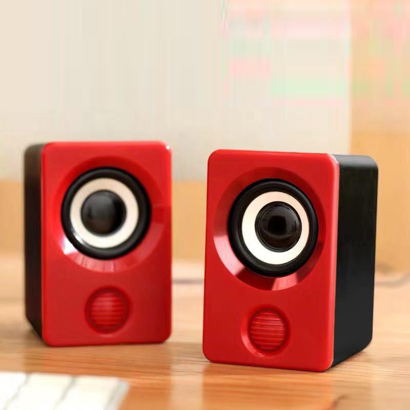 Loa máy tính cho máy tính xách tay máy tính xách tay điện thoại di động PC USB loa mini có dây màu trắng đen màu đỏ: đen