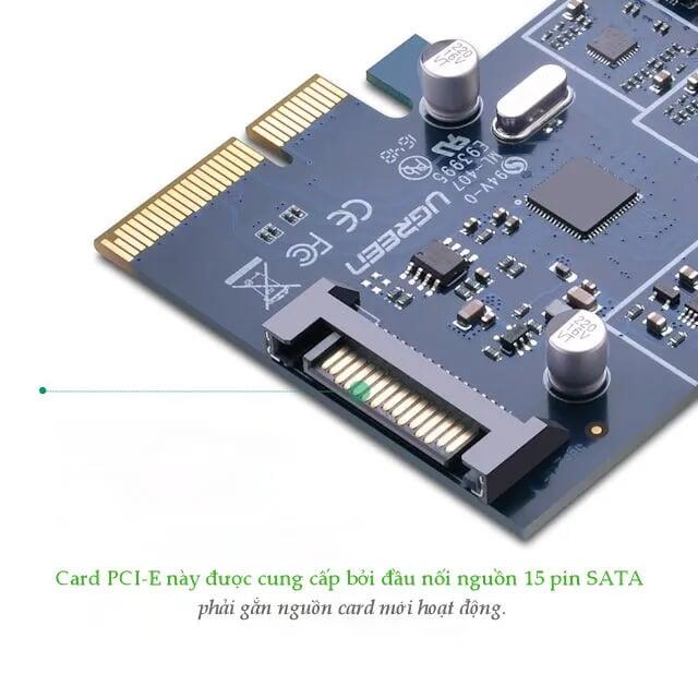 Ugreen UG30773US230TK Card PCI Express sang 2 cổng TYPE C 3.1 Cao Cấp - HÀNG CHÍNH HÃNG