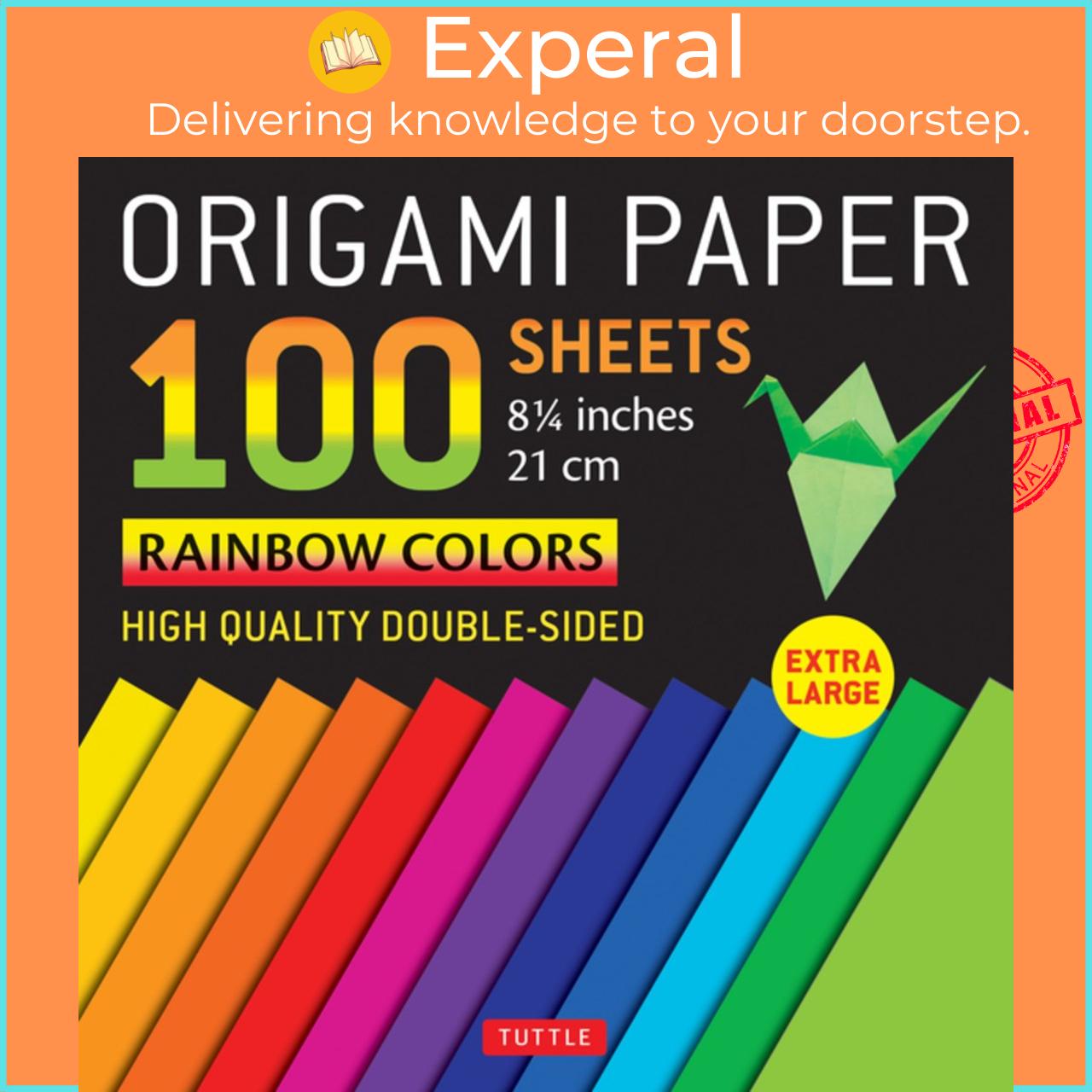 Sách - Origami Paper 100 sheets Rainbow Colors 8 1/4" : Double-Sided Or by Tuttle Studio