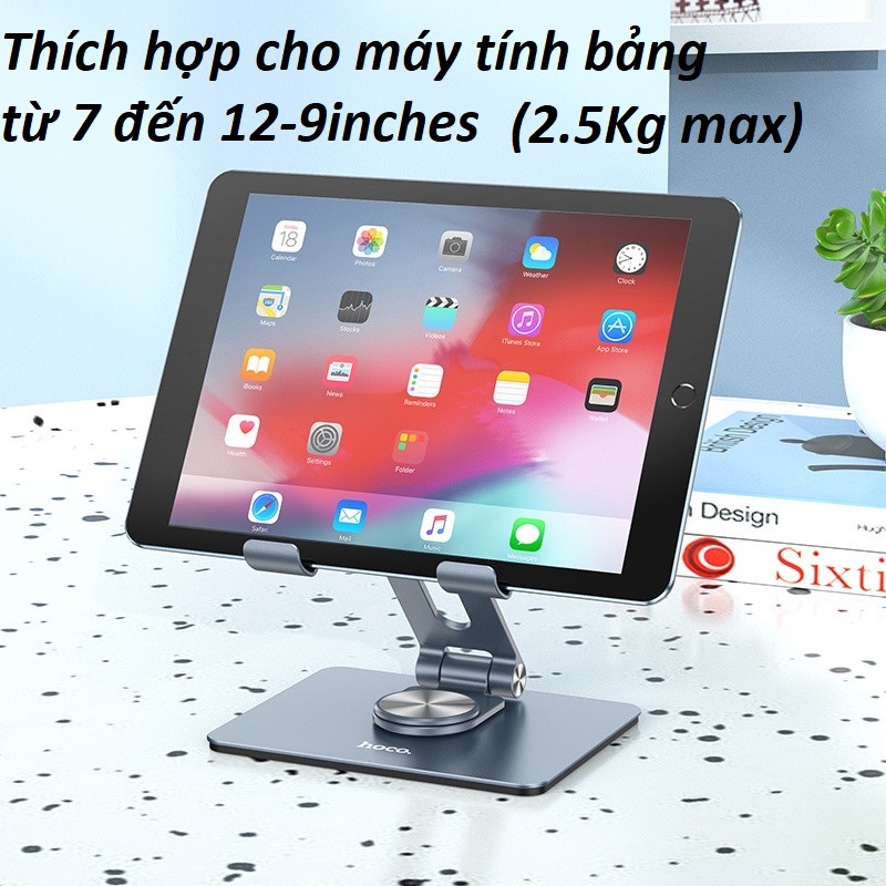 Giá đỡ nhôm cho máy tính bảng tablets để bàn dạng xếp hoco PH52 _ Hàng chính hãng