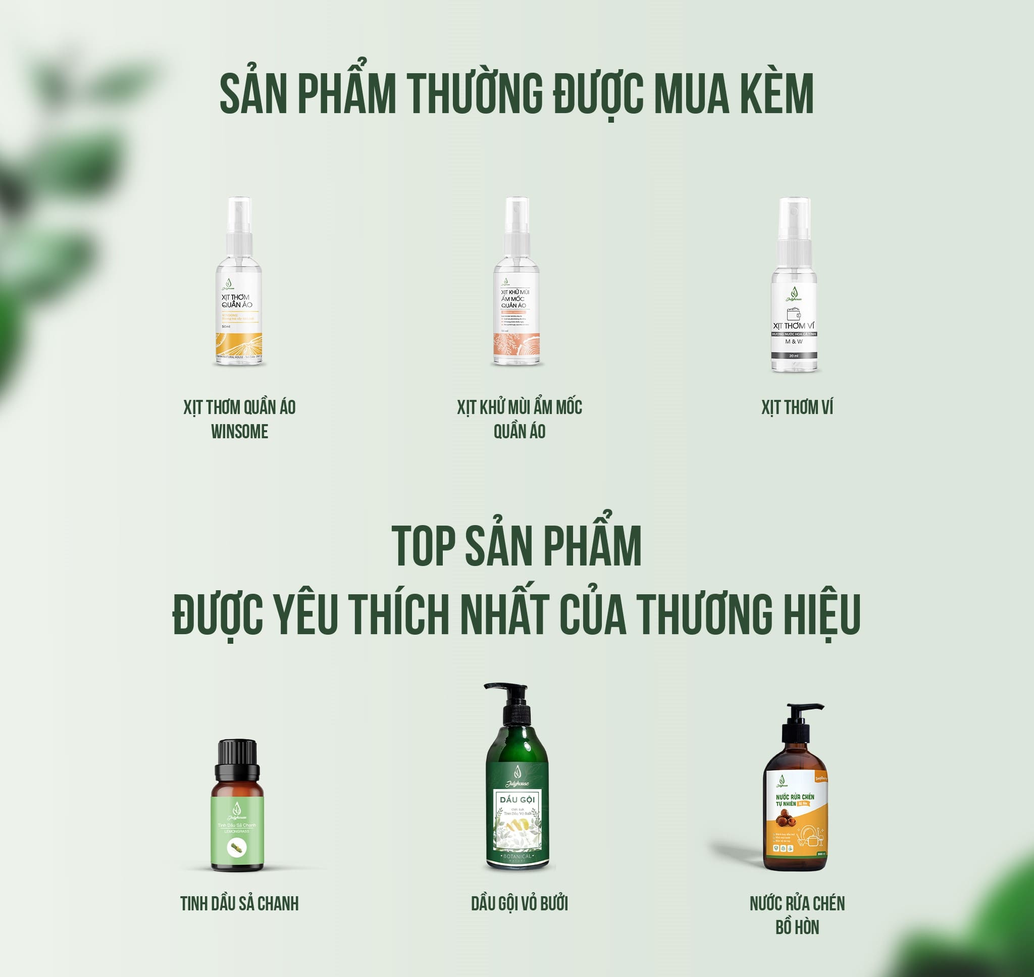 Xịt thơm quần áo Winsome JULYHOUSE 20ml hương nước hoa quyến rũ