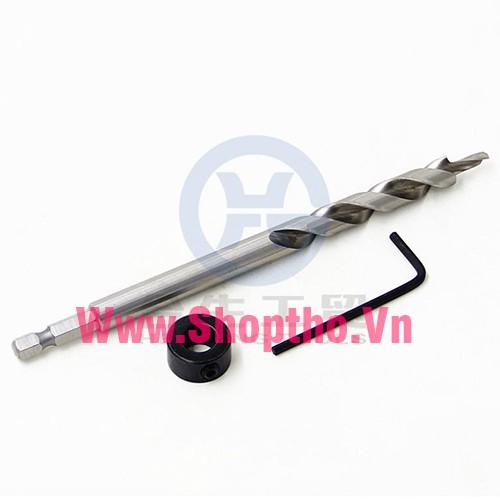 Mũi khoan chéo chuôi lục - 9.5mm dài 160mm kèm vòng chặn