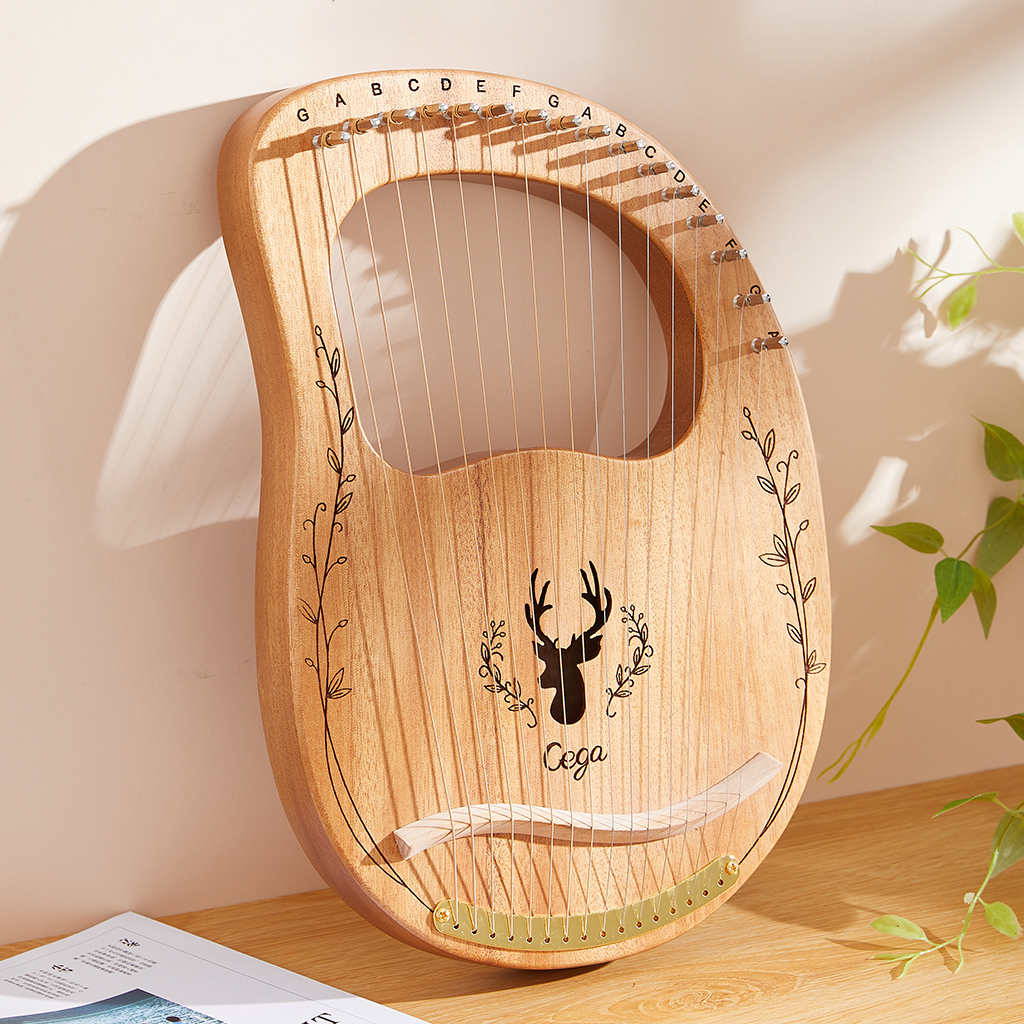 Đàn Lyre 16 dây đàn hạc Lyre Harp Cega-M16 Stings Đầy đủ phụ kiện LOẠI 16 DÂY tặng đàn kalimba 17 phím gỗ nguyên khối Mahagony PJLIM72
