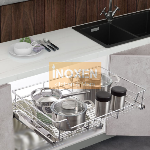 Giá để xoong nồi BT80 INOXEN - 2 tầng Rộng 564 x Sâu 475 x Cao 190 mm