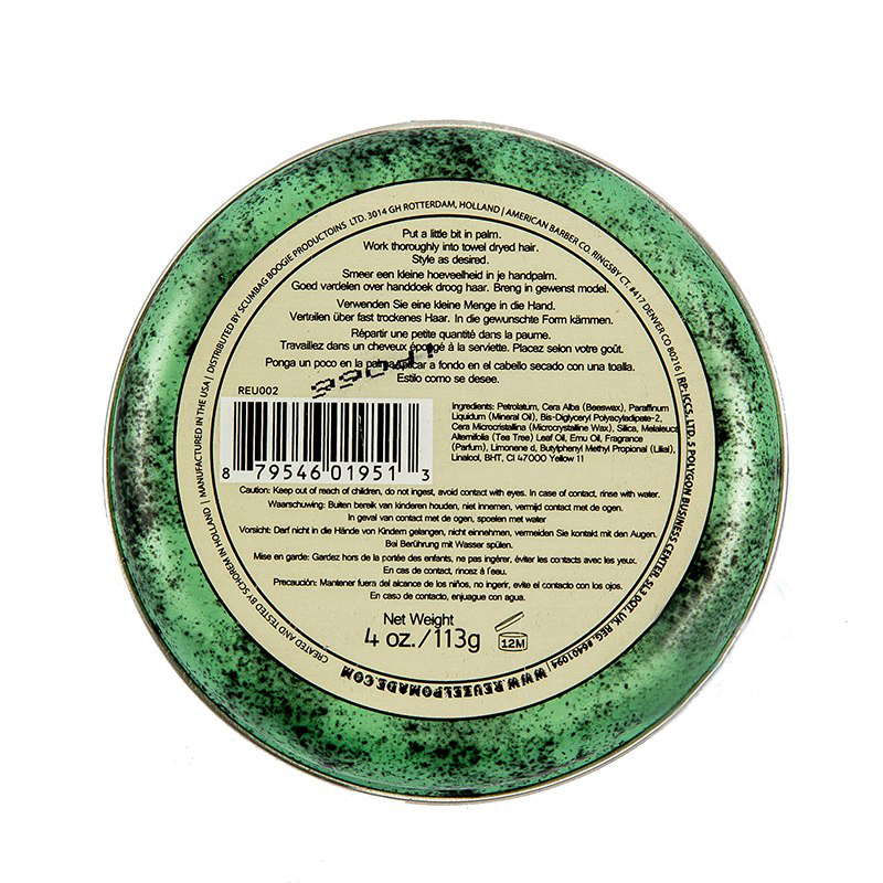 Sáp Vuốt Tóc Reuzel Green Pomade 113g - Hàng chính hãng