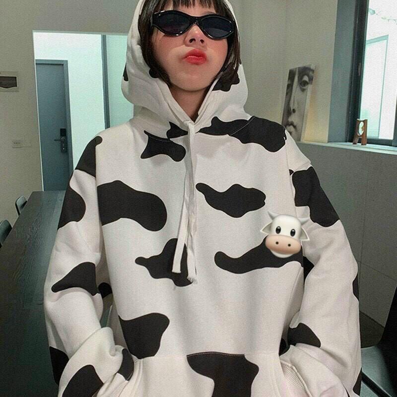 ÁO KHOÁC BÒ SỮA HOODIES UNISEX