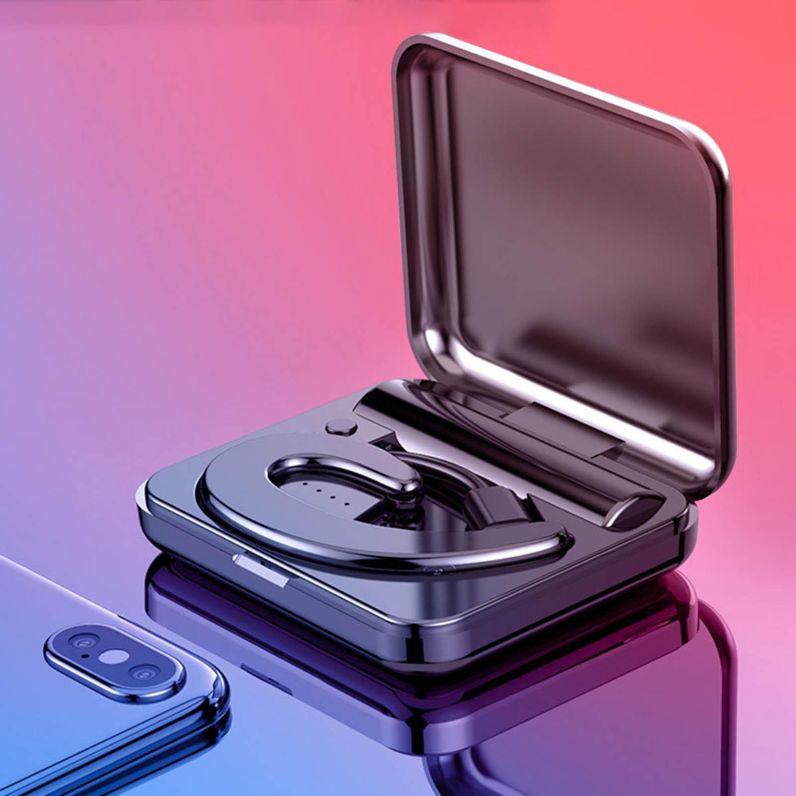 Bluetooth Headset Business Earphone Sport Universal Earbud Black