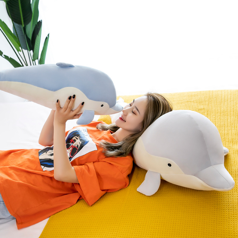 Thú Bông Cá Heo Dễ Thương, Cá Voi Mềm Mịn Cute (35cm---&gt;70cm) Gối Ôm Cá Heo Đáng Yêu, Cá Voi Cao Cấp Hàng Xịn Loại 1, An Toàn Cho Trẻ Nhỏ