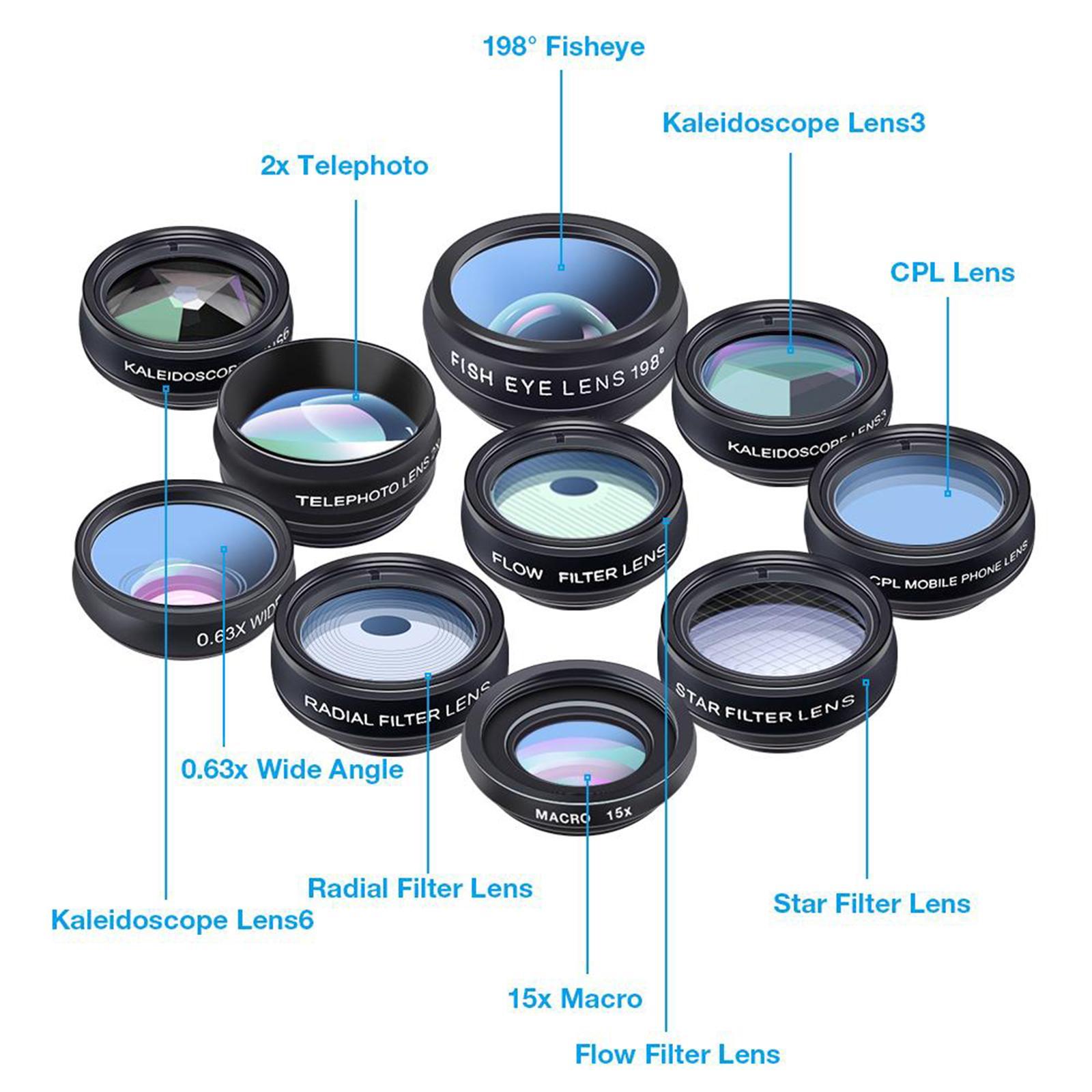 Phone Camera Lens Telephoto CPL Radial for Most Phone Camera