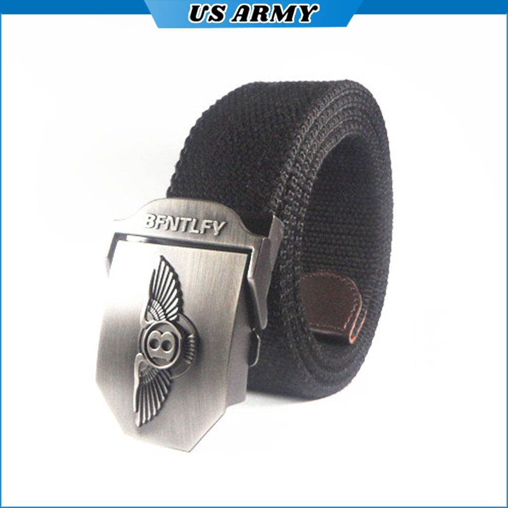 Thắt Lưng Nam Vải Dù Mặt Khóa Hợp Kim Thép Đúc Liền Khối A989 US ARMY, Dây lưng lính mỹ -HÀNG CHÍNH HÃNG
