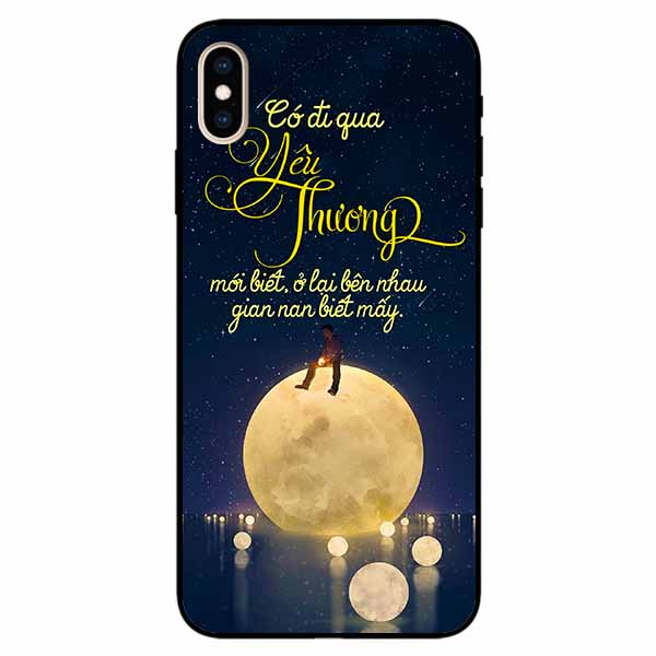 Ốp lưng in cho Iphone Xs Max Mẫu Đi Qua Yêu Thương