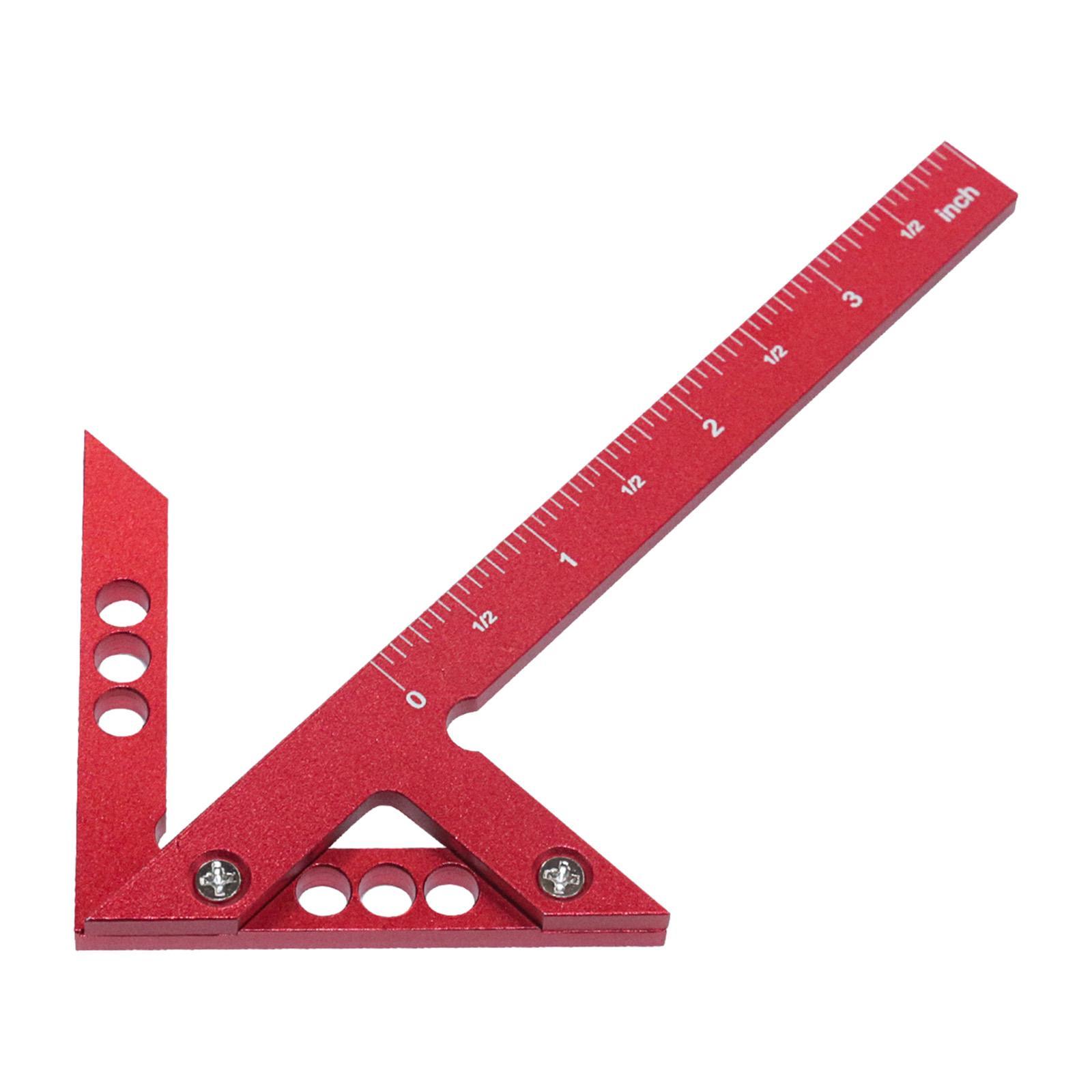 Woodworking Center Find Measuring Ruler Scriber Aluminum Alloy inch Ruler for Marking Centers on Round Discs and Shafts