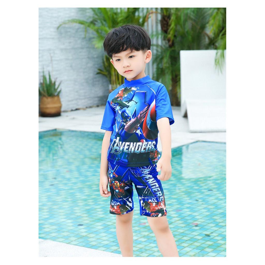 Đồ bơi bé trai kèm mũ size 15-30kg