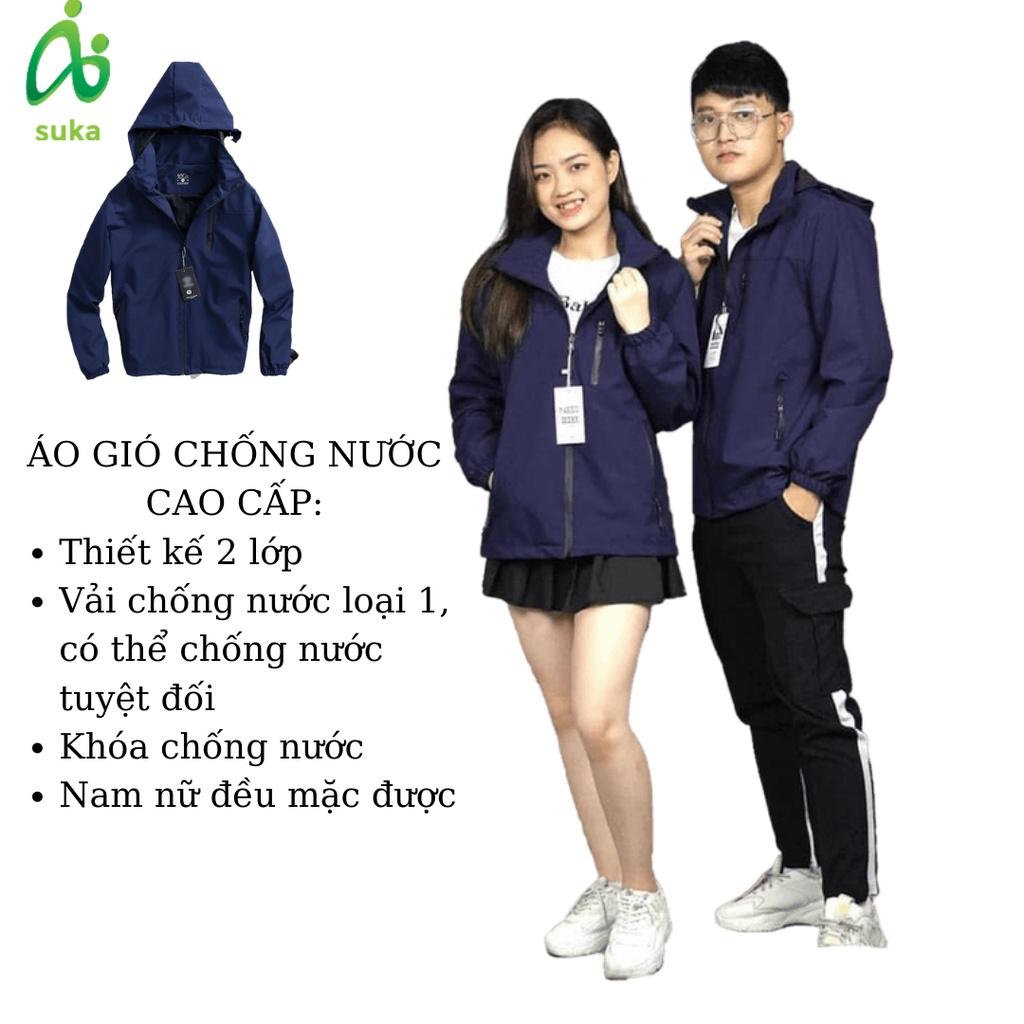 Áo gió chống nước 2 lớp cao cấp, chât gió Nhật tráng bạc, chống nước, chống gió, chống UV nam nữ đều mặc được