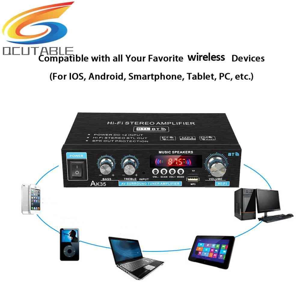 Bộ Khuếch Đại Âm Thanh Bluetooth AK35 HiFi Có Cổng USB TF RCA