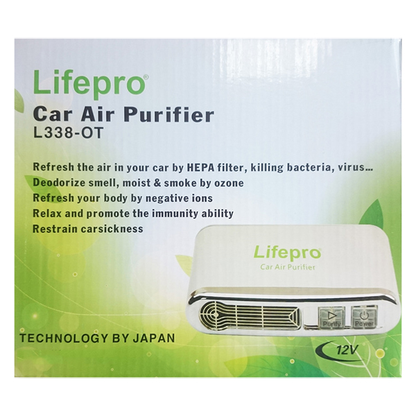 Máy Lọc Không Khí Và Khử Mùi Trên Ô Tô Lifepro L338-OT (Bạc)