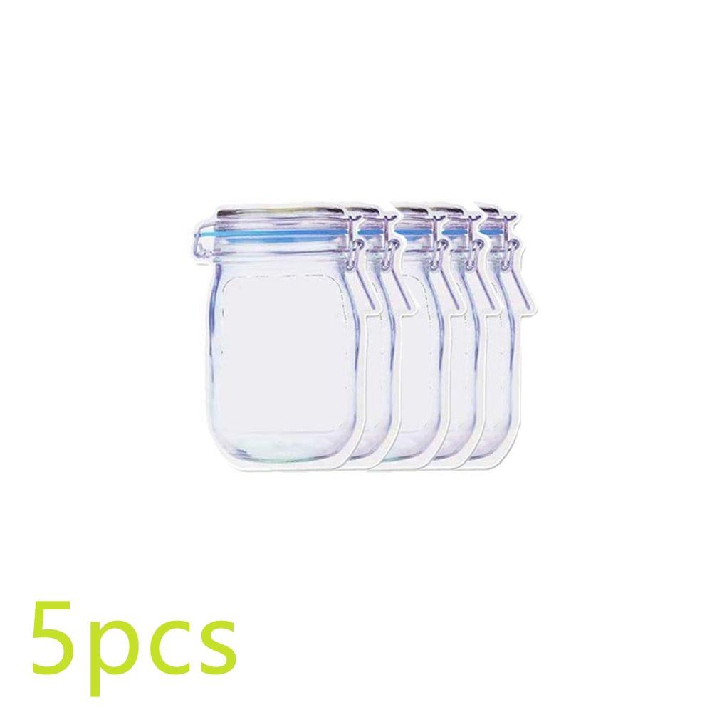 Jar Zipper Bags Reusable Snack Saver Bag Nuts Candy Cookies Bag Leakproof Food Sandwich Fridge Freezing Food Storage Bag