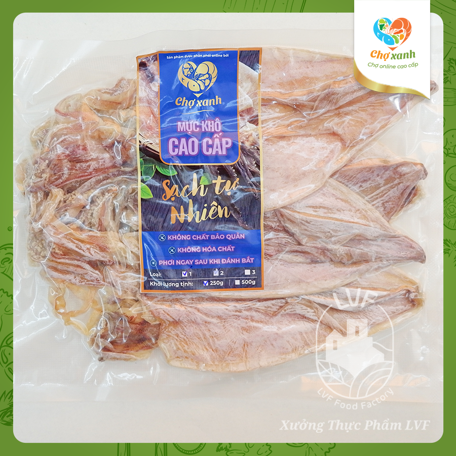 Mực khô phơi Boong tàu loại trung 250gr