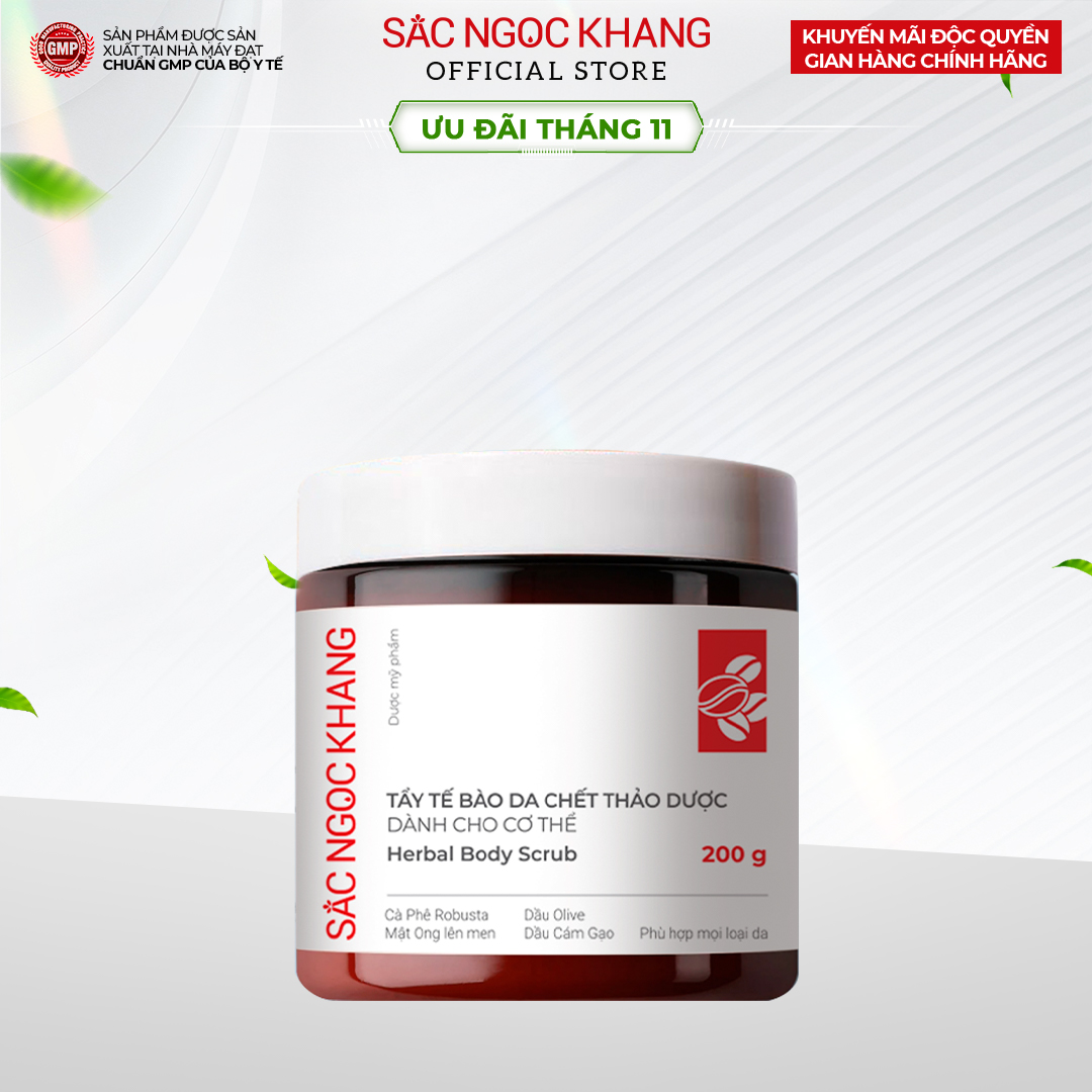 Tẩy Tế Bào Da Chết Thảo Dược Dành Cho Cơ Thể Sắc Ngọc Khang Hũ 200G