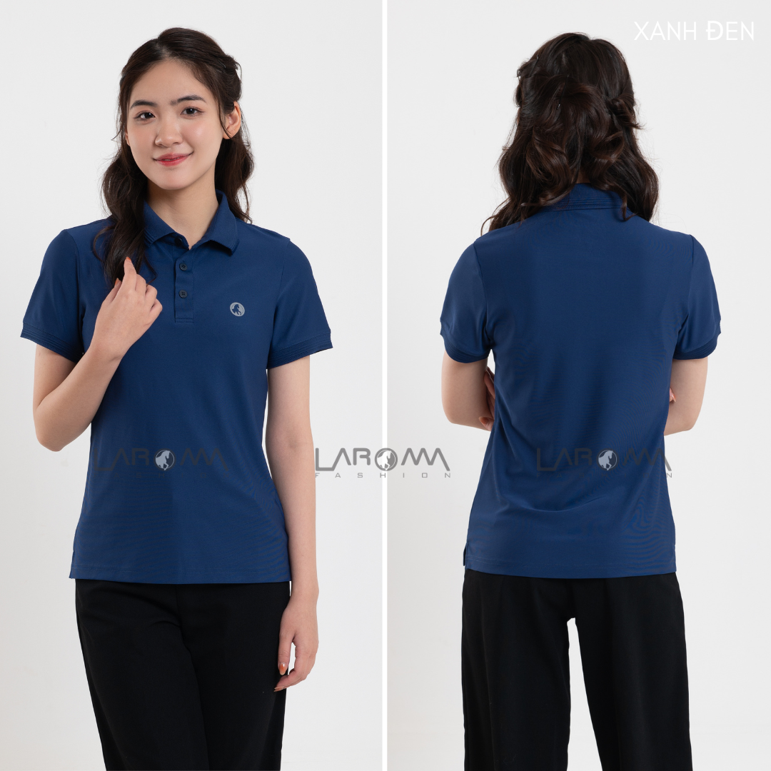 LAROMA Áo polo nữ basic trơn | vải coolmax làm mát