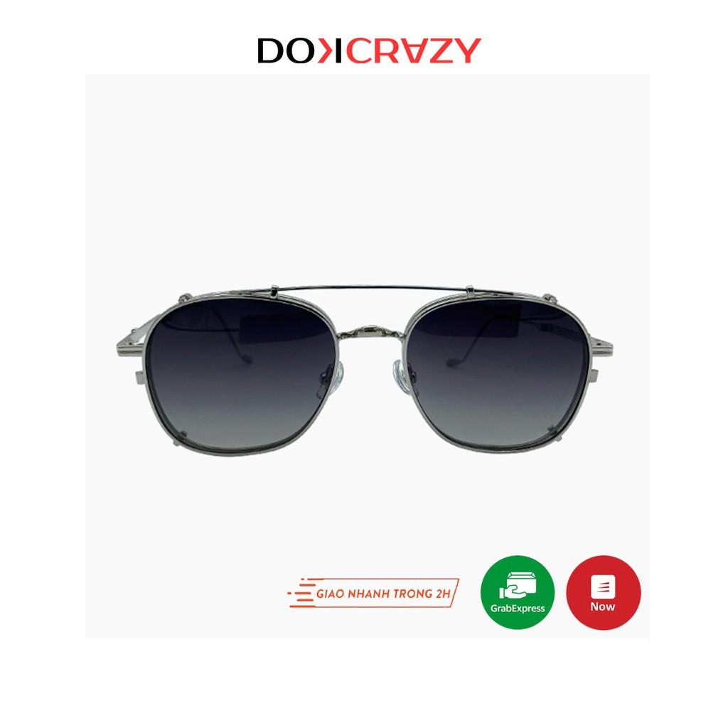 Kính mát clip on DUBLIN local brand DOKCRAZY thời trang nam nữ gọng tròn mắt râm ngầu phân cực chống tia UV retro trendy