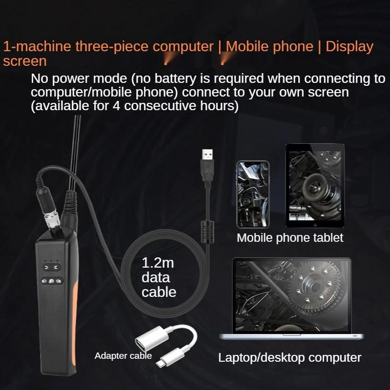 3.9MM/8.5MM Lái 360 Độ Bằng Điện Công Nghiệp Borescope Nội Soi HD Camera Mini Kiểm Tra Ô Tô Camera Với 6LED