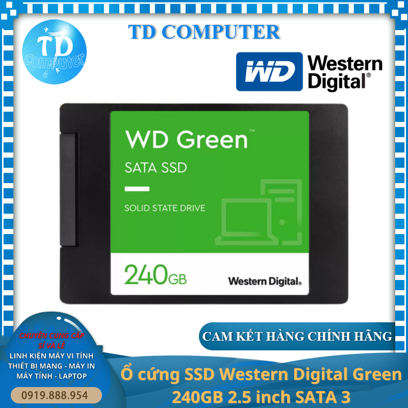 Ổ cứng SSD WD 240GB 2.5 inch SATA 3 - Hàng chính hãng FPT phân phối