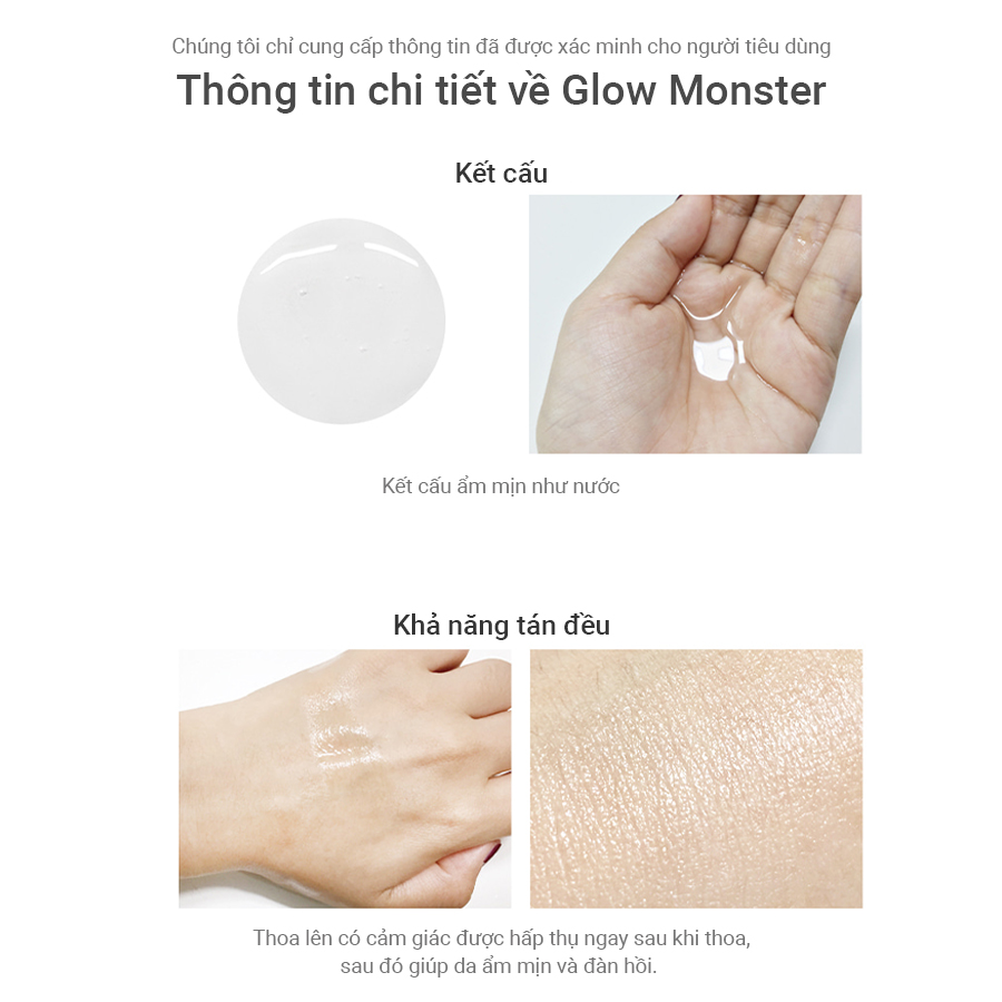 Nước hoa hồng giảm kích ứng Glow Monster Crystal Clear Toner