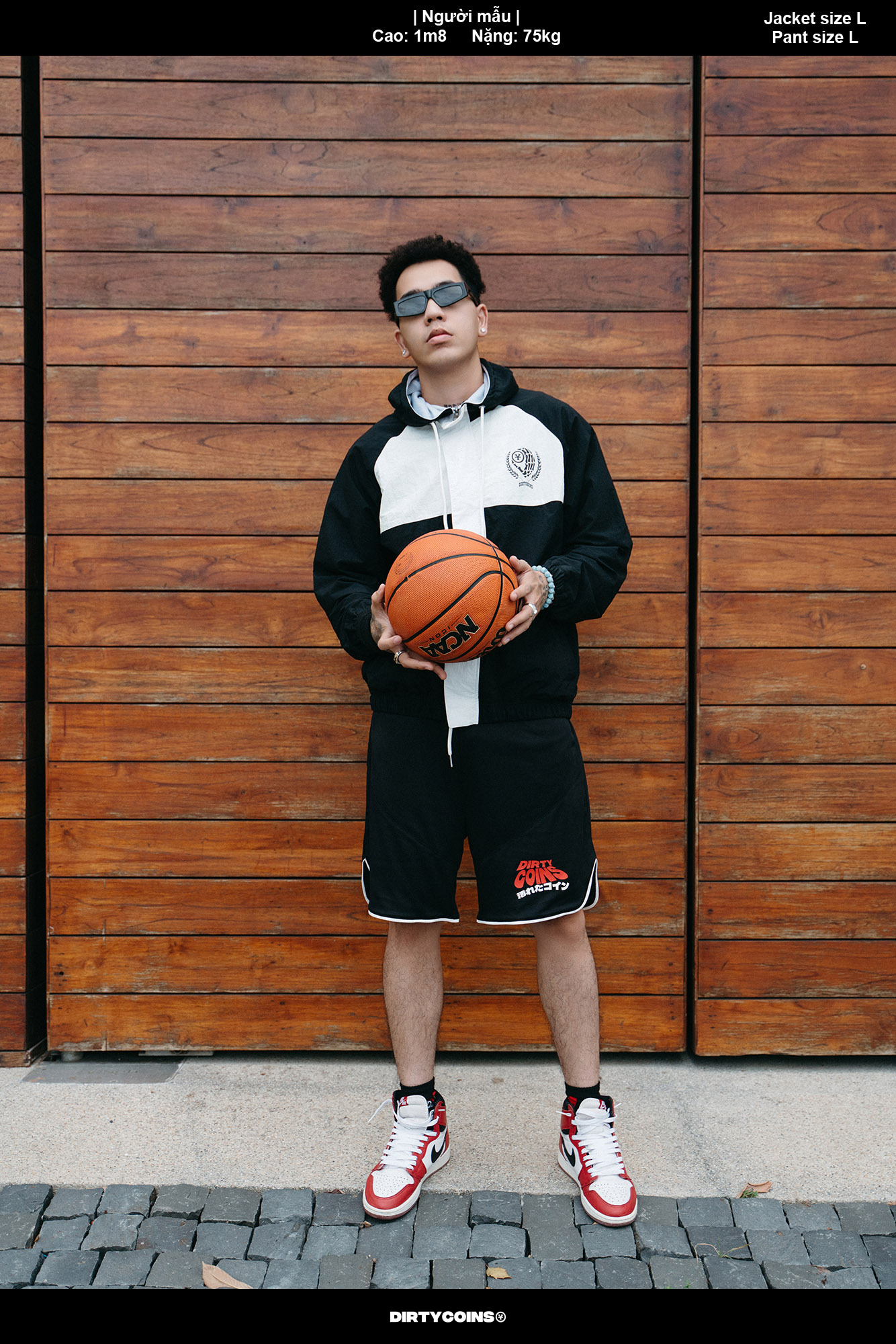 Áo Khoác DirtyCoins OG Logo Windbreaker Jacket - Black/White