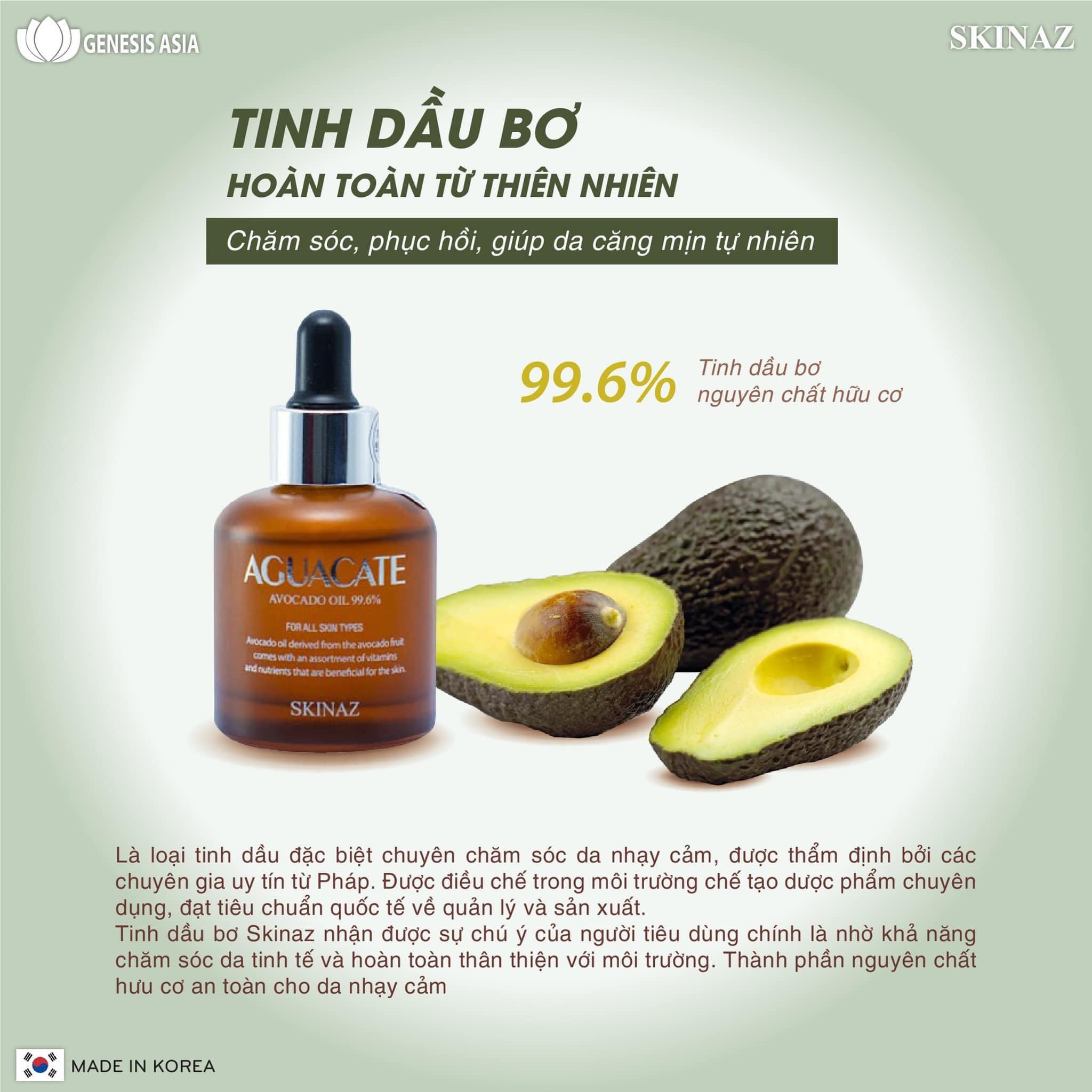 Tinh Chất Bơ Skinaz Hàn Quốc